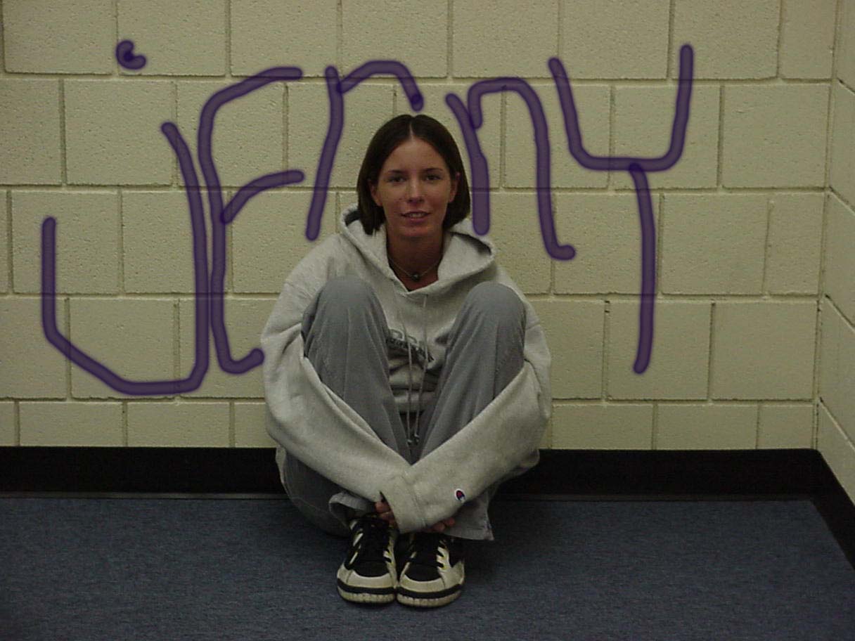 Me sitting in my web internet class